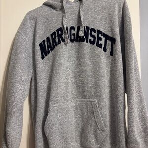Ocean Drive Gray Hoodie with Navy Lettering